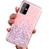 Etui SAMSUNG GALAXY A22 4G Brokat Cekiny Glue Glitter Case różowe