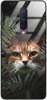 Etui szklane GLASS CASE kot w paprotkach OnePlus 8 