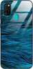 Etui szklane GLASS CASE piórka turkus Samsung Galaxy M21 