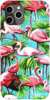 Foto Case Apple iPhone 12 / iPhone 12 PRO flamingi i palmy