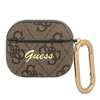 Guess GUA34GSMW AirPods 3 cover brązowy/brown 4G Script Metal Collection