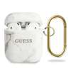 Guess GUACA2TPUMAWH AirPods cover biały/white Marble Collection