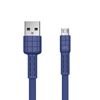 Remax Armor Series płaski kabel przewód USB / micro USB 5V 2.4A niebieski (RC-116m)